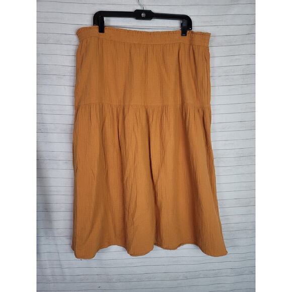 UNIVERSAL THREADS GOLDEN YELLOW MAXI SKIRT, SZ XXL - Picture 1 of 12